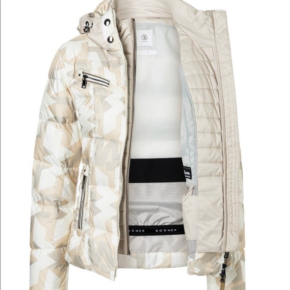 Rare Bogner Carry D Down Ski Jacket in Size 4 (XS/S) NWOT off-white camouflage - Picture 3 of 14